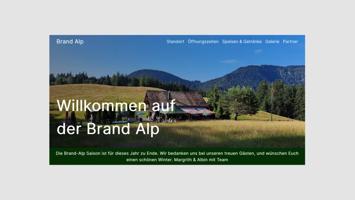 Screenshot der Webseite brand-alp.ch