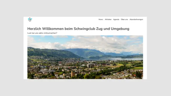 Screenshot der Webseite schwingclub-zug.ch